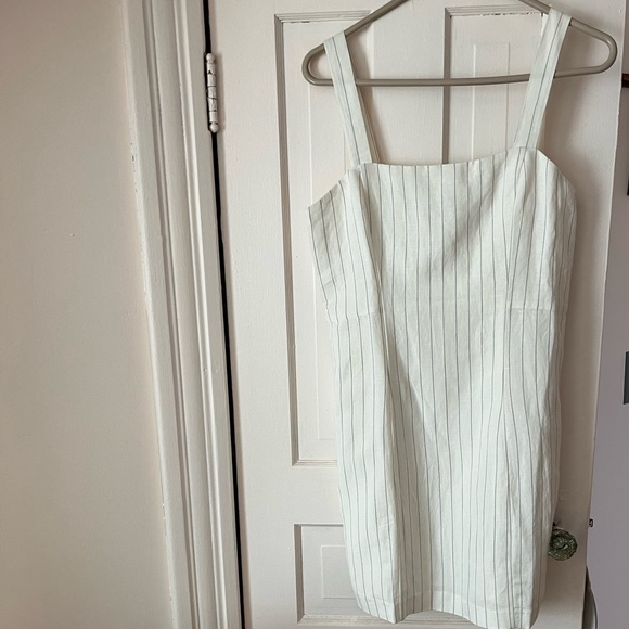 Club Monaco striped square neck mini dress - Picture 3 of 4